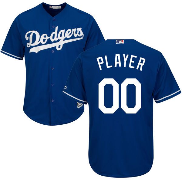 Men Los Angeles Dodgers Majestic Royal Blue Cool Base Custom MLB Jersey